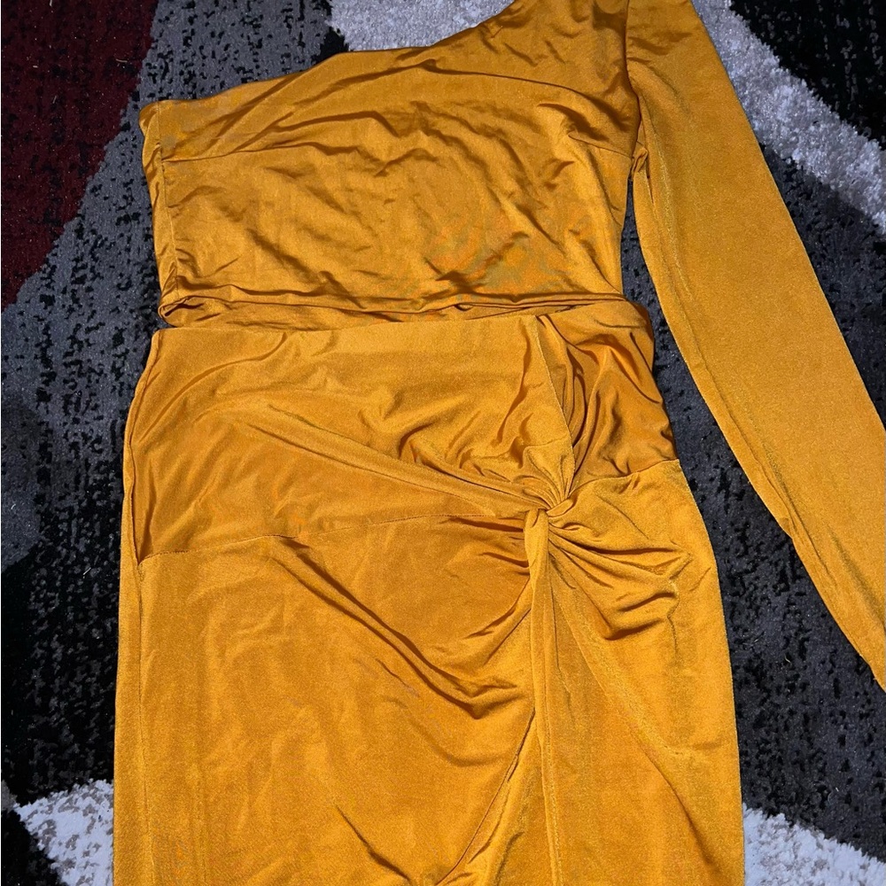 Elegant Mustard Dress
